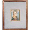 Image 2 : A PAIR OF FRAMED POLYCHROME AND GILT RUSSIAN ICON CARD PRINTS