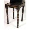 Image 3 : A CHINESE BLACK LACQUER AND PARCEL-GILT SEWING CHEST ON TABLE STAND