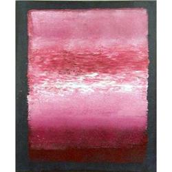 AN ABSTRACT OIL ON CANVAS