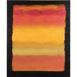 AN ABSTRACT OIL ON CANVAS