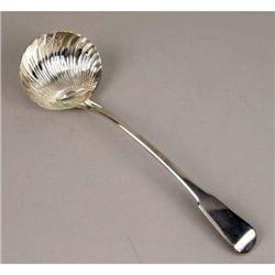 A GEORGIAN STERLING SILVER LADLE