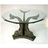 Image 1 : A REGENCY STYLE PATINATED BRONZE DOLPHIN BASE CENTER TABLE