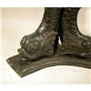 Image 3 : A REGENCY STYLE PATINATED BRONZE DOLPHIN BASE CENTER TABLE