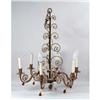 Image 2 : A GILT METAL SIX-ARM CHANDELIER