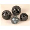 Image 1 : A GROUP OF ONYX AND FROSTED GLASS PAPERWEIGHTS