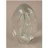 Image 2 : TWO COLORLESS AND IRIDESCENT GLASS TEARDROP-FORM PAPERWEIGHTS