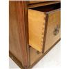 Image 4 : A COLONIAL REVIVAL FIGURED MAPLE TALL CHEST OF DRAWERS