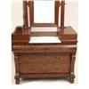 Image 3 : AN EMPIRE MAHOGANY AND MARBLE-TOP DRESSING CHEST