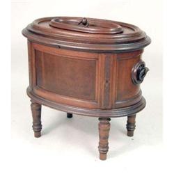 A VICTORIAN FIGURED WALNUT CELLARETTE