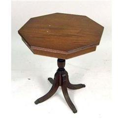 A REGENCY STYLE OCTAGONAL CANDLESTAND