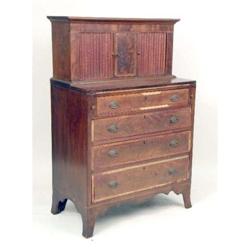 A FEDERAL-STYLE INLAID MAHOGANY LADIES WRITING DESK