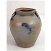 Image 1 : A COBALT-DECORATED AND GLAZED STONEWARE CROCK
