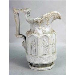 A SALT-GLAZED PITCHER