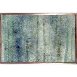 A FRAMED ABSTRACT GOUACHE ON PAPER