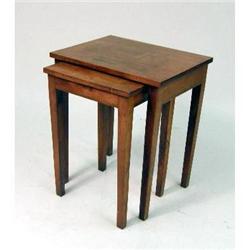 TWO CONTEMPORARY NESTING TABLES