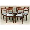 Image 1 : A SET OF SIX REGENCY CARVED AND INLAID WOOD SIDE CHAIRS