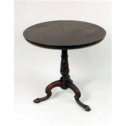 A CARVED CHIPPENDALE-STYLE TEA TABLE