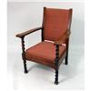 Image 1 : A QUARTER-SAWN OAK UPHOLSTERED ARMCHAIR