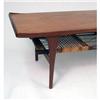 Image 2 : A DANISH MODERN MAHOGANY, WALNUT AND RATTAN LOW TABLE
