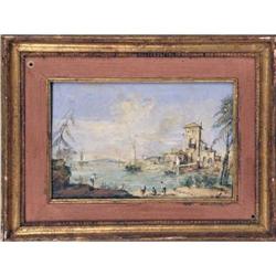 A FRAMED ITALIAN SCHOOL GOUACHE