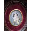 Image 2 : A FRAMED HANDPAINTED MINIATURE PORTRAIT OF A WOMAN