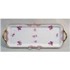 Image 1 : A RASPBERRY AND PARCEL-GILT DECORATED PORCELAIN SANDWICH TRAY