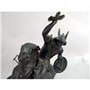 Image 3 : A BRONZE-PATINATED WHITE-METAL SCULPTURE OF A GERMANIC WARRIOR ON HORSEBACK