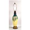 Image 1 : A YELLOW AND GREEN WISTERIA PATTERN AMERICAN ART POTTERY VASE