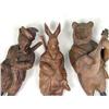 Image 3 : THREE VINTAGE BLACK FOREST CARVED WOODEN WALL HANGERS