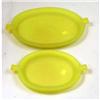 Image 4 : THREE COLORFUL PLASTIC SERVING TRAYS
