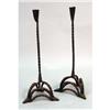 Image 4 : A GROUP OF SEVEN MEXICAN WROUGHT IRON AND TIN CANDLE HOLDERS