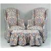 Image 1 : A PAIR OF MATCHING SIDE CHAIRS AND SLIPCOVERED BENCH