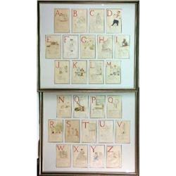 TWO FRAMED MIXED MEDIA