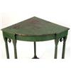 Image 2 : A GREEN-PAINTED TRIANGULAR CORNER TABLE