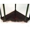 Image 3 : A GREEN-PAINTED TRIANGULAR CORNER TABLE