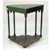 Image 4 : A GREEN-PAINTED TRIANGULAR CORNER TABLE