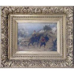 A FRAMED OIL ON BOARD