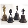 Image 1 : A GROUP OF THREE FIGURAL BRONZE BELLS
