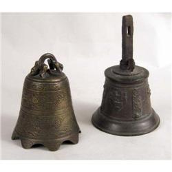 A SMALL CAST-BRONZE ECCLESIASTICAL CARILLON BELL
