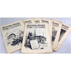 A BOUND RUN OF "HARPERS WEEKLY" AND "HARPERS BAZAR" EDITIONS