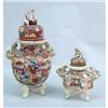 Image 1 : TWO POLYCHROME AND PARCEL-GILT DECORATED PORCELAIN COVERED JARS