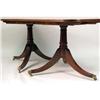 Image 3 : A GEORGIAN STYLE TWIN PEDESTAL MAHOGANY DINING TABLE