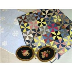 TWO PATCHWORK TWIN SIZE QUILTS