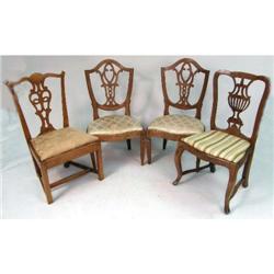 A MAHOGANY CHIPPENDALE SIDE CHAIR