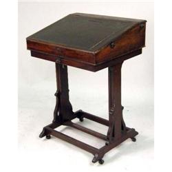 A VICTORIAN MAHOGANY CLERKS WRITING DESK