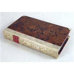 A FAUX BOOK HINGED AND OPENING TO REVEAL PARIAN STAMPS