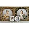 Image 1 : A PAIR OF HAND-PAINTED PORCELAIN KPM CIRCULAR PORTRAIT PLAQUES