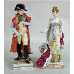 A PAIR OF SEVRES PORCELAIN FIGURINES OF NAPOLEON AND JOSEPHINE