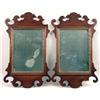 Image 1 : TWO CHIPPENDALE STYLE MAHOGANY FRAMED WALL MIRRORS