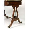 Image 2 : A REGENCY ROSEWOOD LYRE FORM TRESTLE BASE OCCASIONAL TABLE